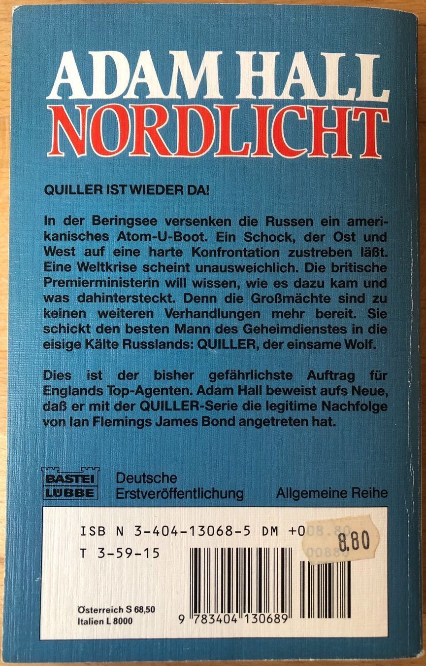 Libri: Nordlicht / Adam Hall – Usato da Gross venduto da LakeofSihl 1