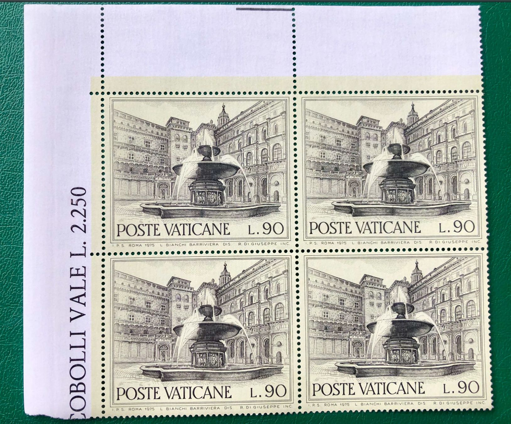 Alle Briefmarken: 4 er Block Vatican Briefmarken Ungestempel – Gebraucht aus Aarau von Angi-007
