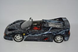 Ferrari F50 , schwarz-marmoriert , Bburago , 1:18