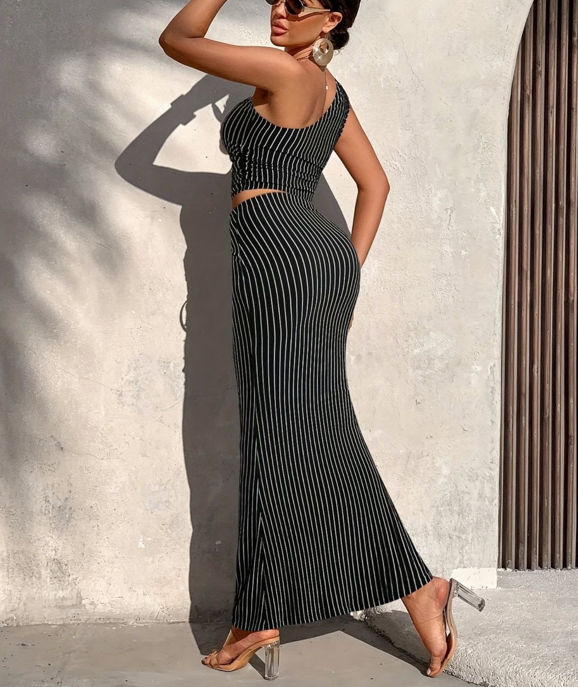 Lotti di vestiti: One-Shoulder Top & Maxirock mit Streifen – Nuovo e nell'imballaggio originale da Reinach BL venduto da Deinfashion 2