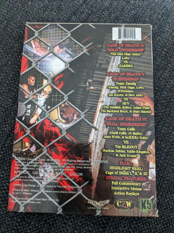 CZW Ultraviolent Cage Fighting DVD NTSC Wrestling Rare | Kaufen