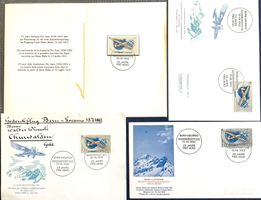 1963 - Flugpost - 25 Jahre Pro Aero - Faltblatt + Div.FDC