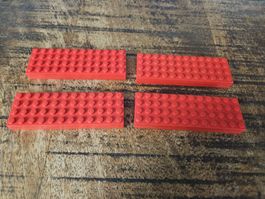 lego 4202 lot de 4 pièces Red Brick 4 x 12
