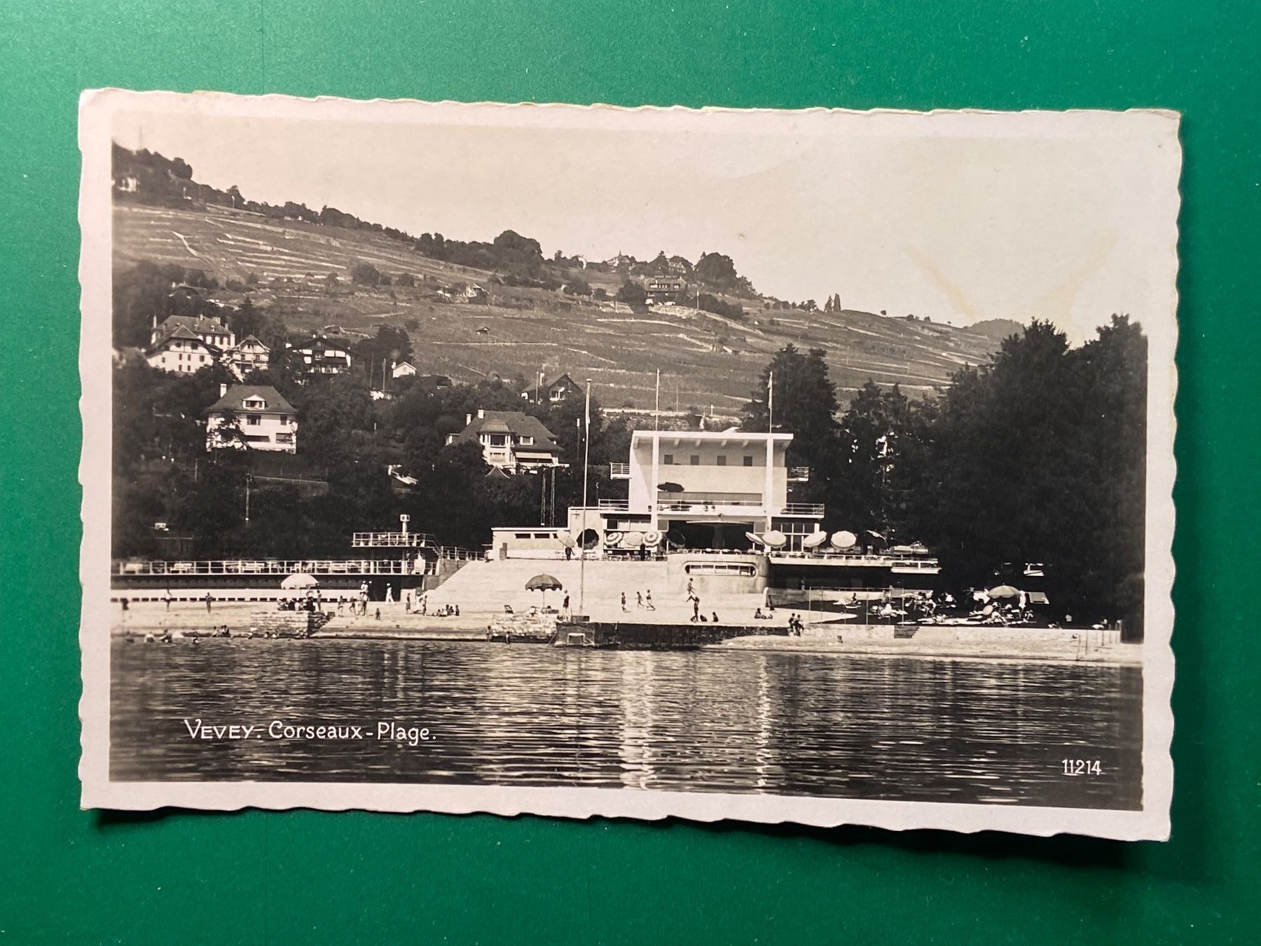Ansichtskarten: Vevey - Corseaux-Plage – Gebraucht aus Steg VS von _vinci_