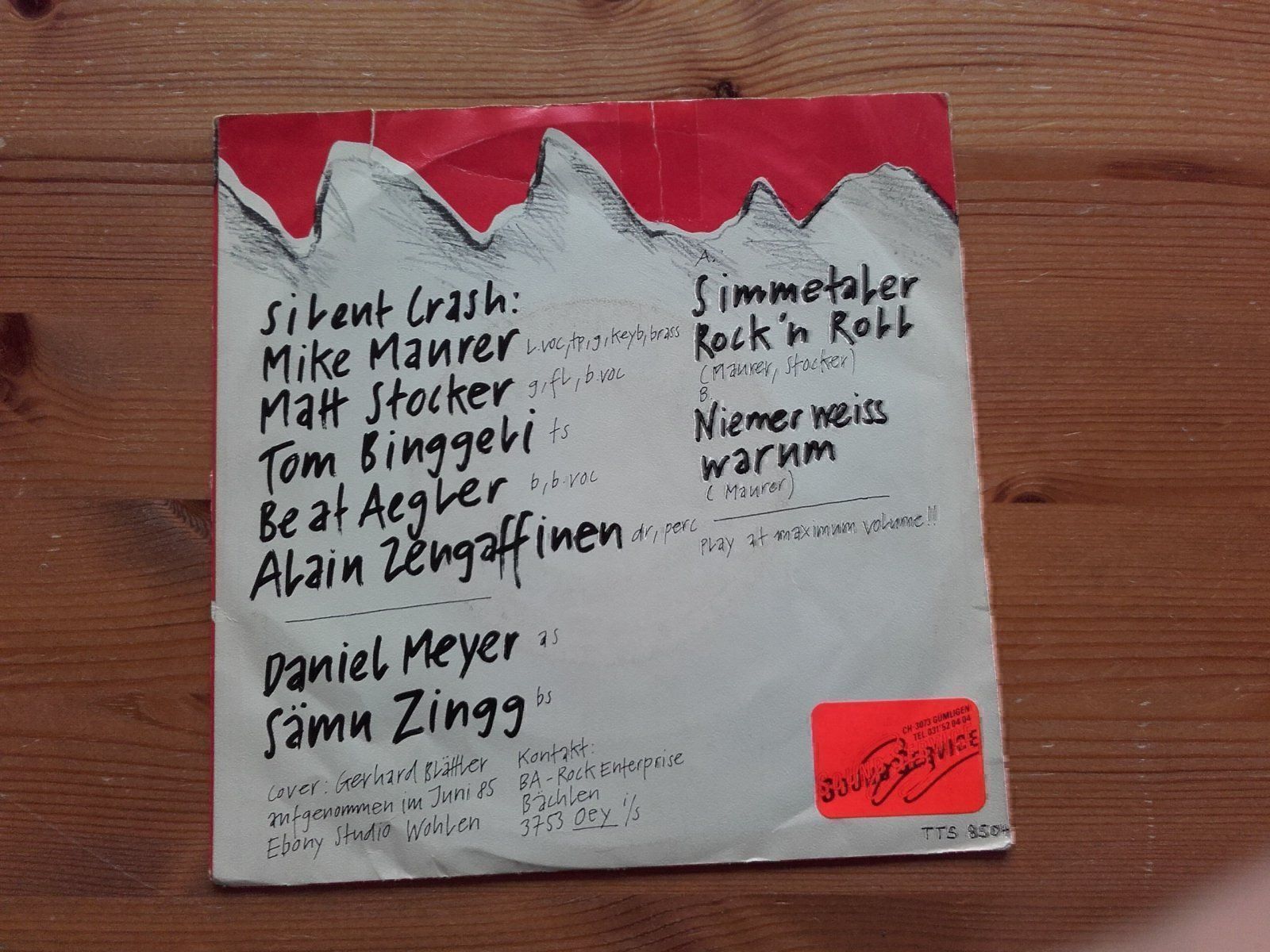 Dischi in vinile: Silent Crash "Simmetaler Rock.." CH-45 – Usato da Sempach venduto da Allmusic 1
