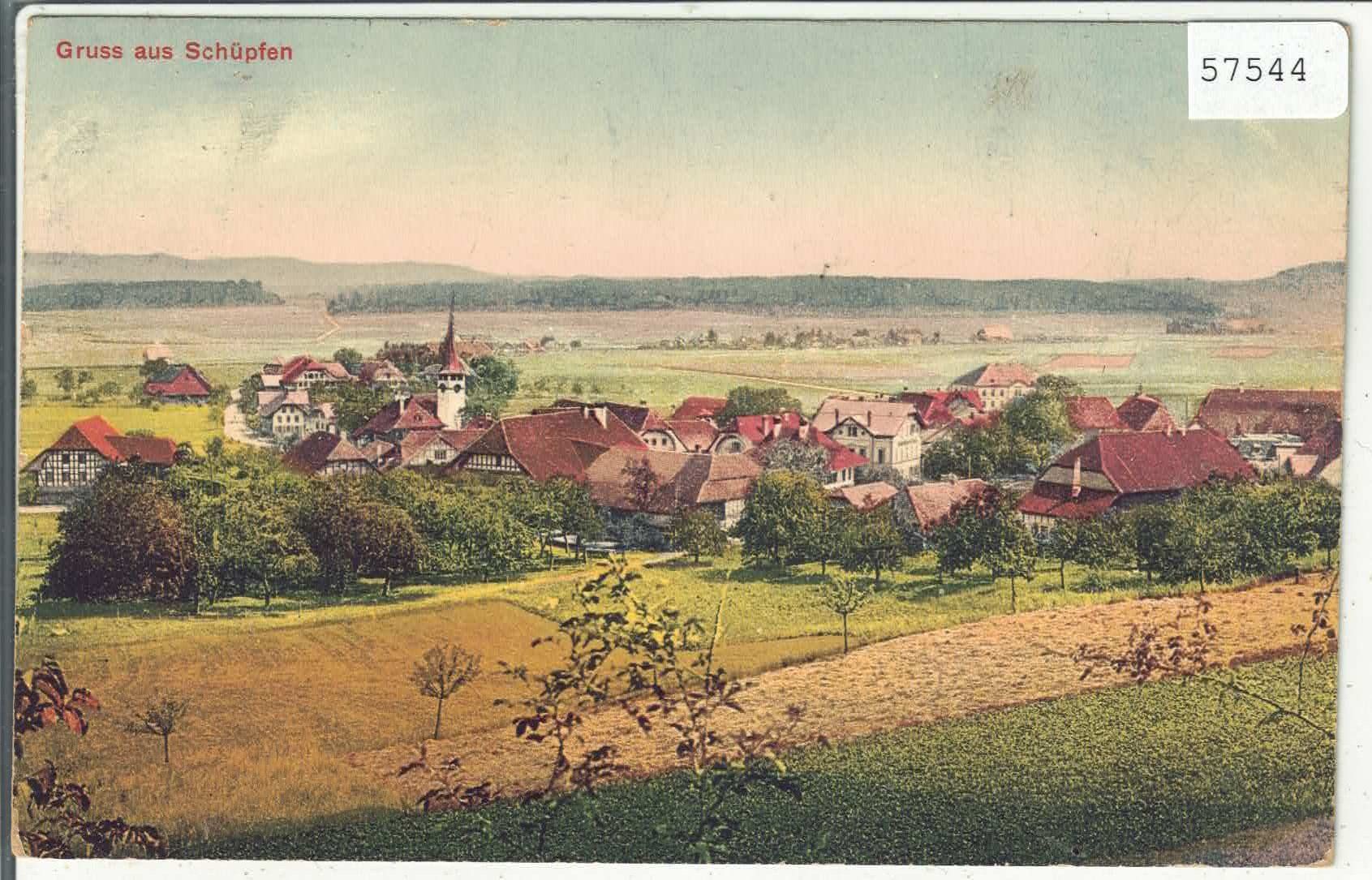 Ansichtskarten: Gruss aus Schüpfen - Litho – Gebraucht aus Ettingen von Kartenplanet