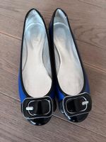 Hogan Ballerinas Gr. 38 Blau/Schwarz Lackschuhe