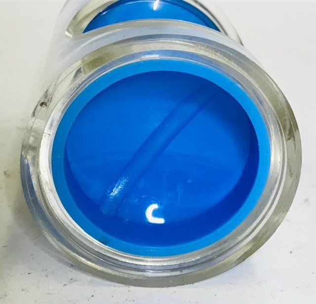Accendini: Tisch Feuerzeug blau Plexiglas 70er "Penguin" – Difettoso da Zürich venduto da gigimai67 3