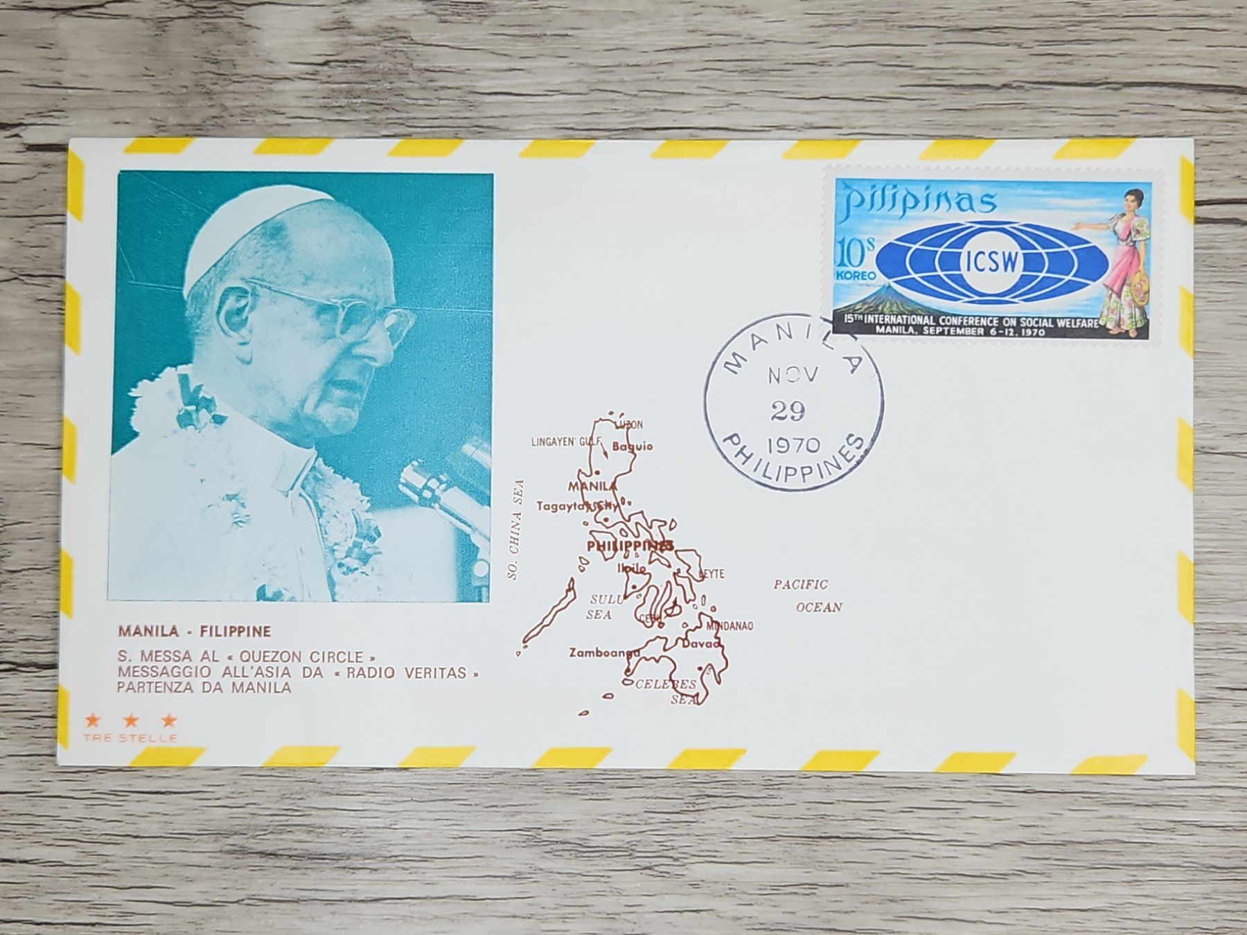 Tutti i francobolli: CL05 Enveloppe + Timbre Philippines 1970 – Usato da Cousset venduto da Patrick_Collections