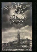 Hamburg, Blick zum Rathaus, Fliegende Me