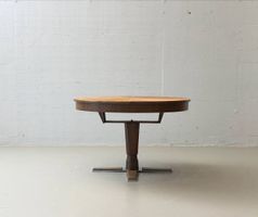 Art-Déco Esstisch mit Auszug-Mechanik von Asch, 1950er Jahre