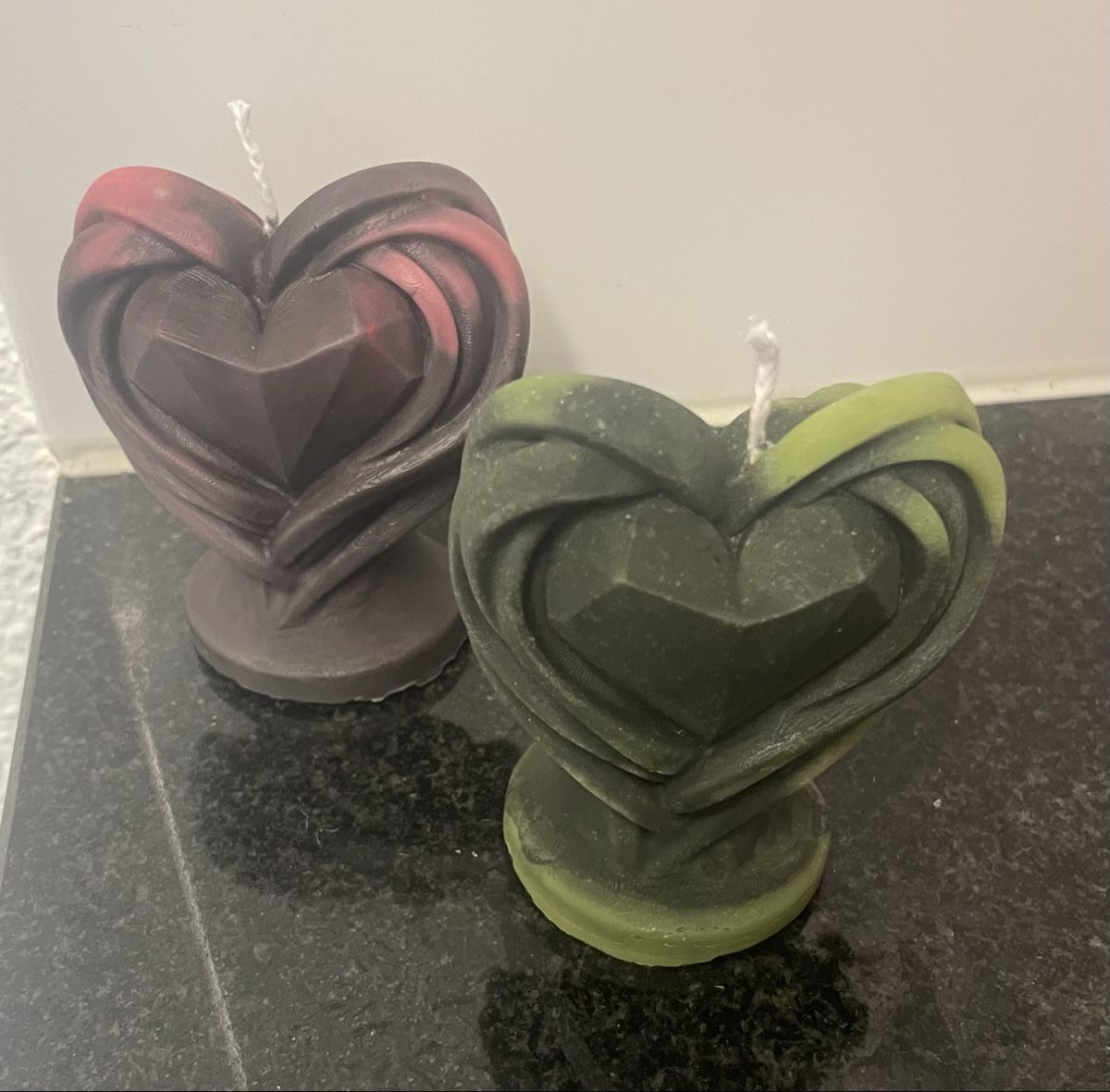 Candele: Herz Kerze, Dekokerze, Grösse ca. 9cm – Nuovo e nell'imballaggio originale da Au ZH venduto da Jaggy4 2