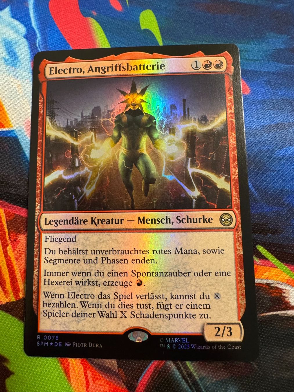 Magic The Gathering Carte collezionabili: Electro, Angriffsbatterie -Foil- Marvel's Spider-Man - Magic – Nuovo (secondo la descrizione) da Bülach venduto da Pfrenzel