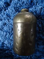 massive runde hohe Bronzedose m. Deckel