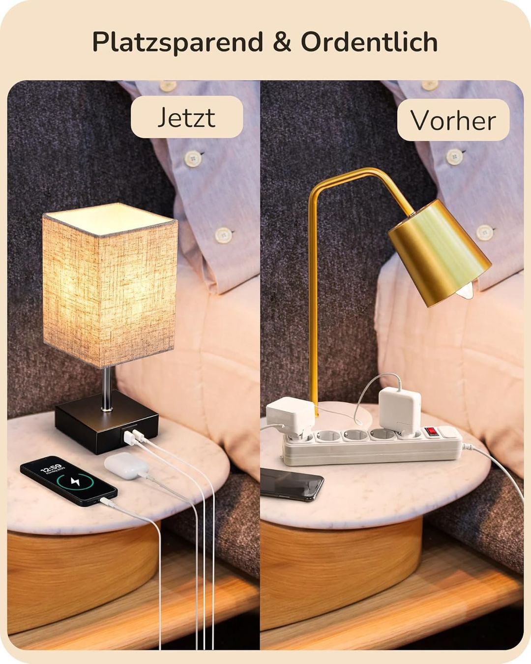 Lampade: Nachttischlampe Touch Dimmbar 2er Set – Nuovo e nell'imballaggio originale da Nuglar venduto da SaleRitter 1