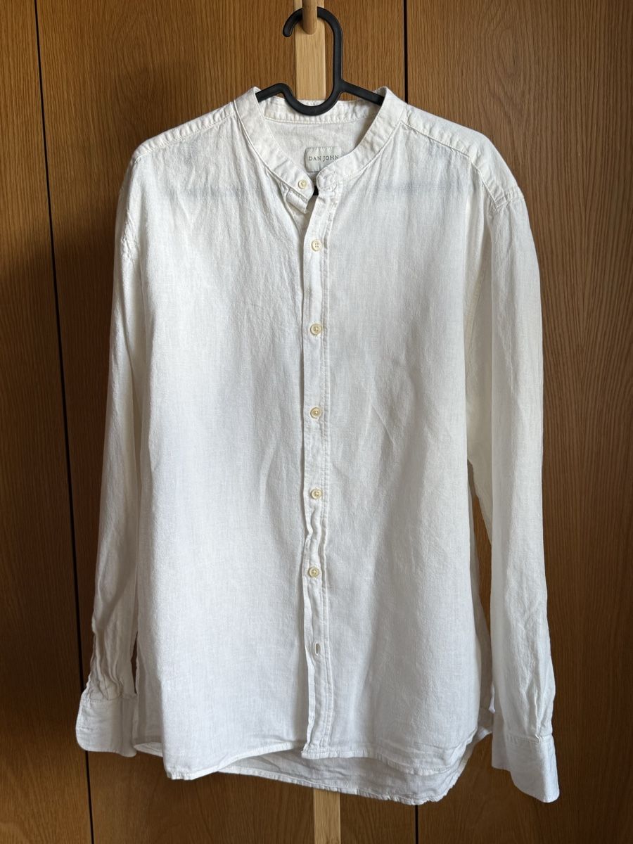 Camicie: Camicia Lino Dan John collo coreana bianca tg. XL – Usato da Glis venduto da dor_b2nc
