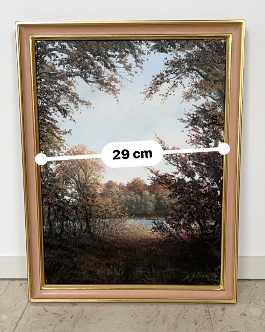 Gemälde: Antikes Ölgemälde - Herbstlandschaft im Wald – Gebraucht aus Winterthur von Mmagu 4