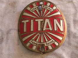farrader velo oldtimer TITAN antik rare plaquette de cadre