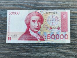 Kroatien 50'000 Dinara 1993, unc. !!!!!!!