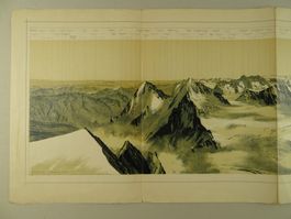 PANORAMA VOM GIPFEL DER JUNGFRAU, LITHOGRAPHIE UM 1885