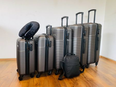 7 tlg. Hartschalen Koffer BUNDLE wayBAG Dunkelgrau NEU
