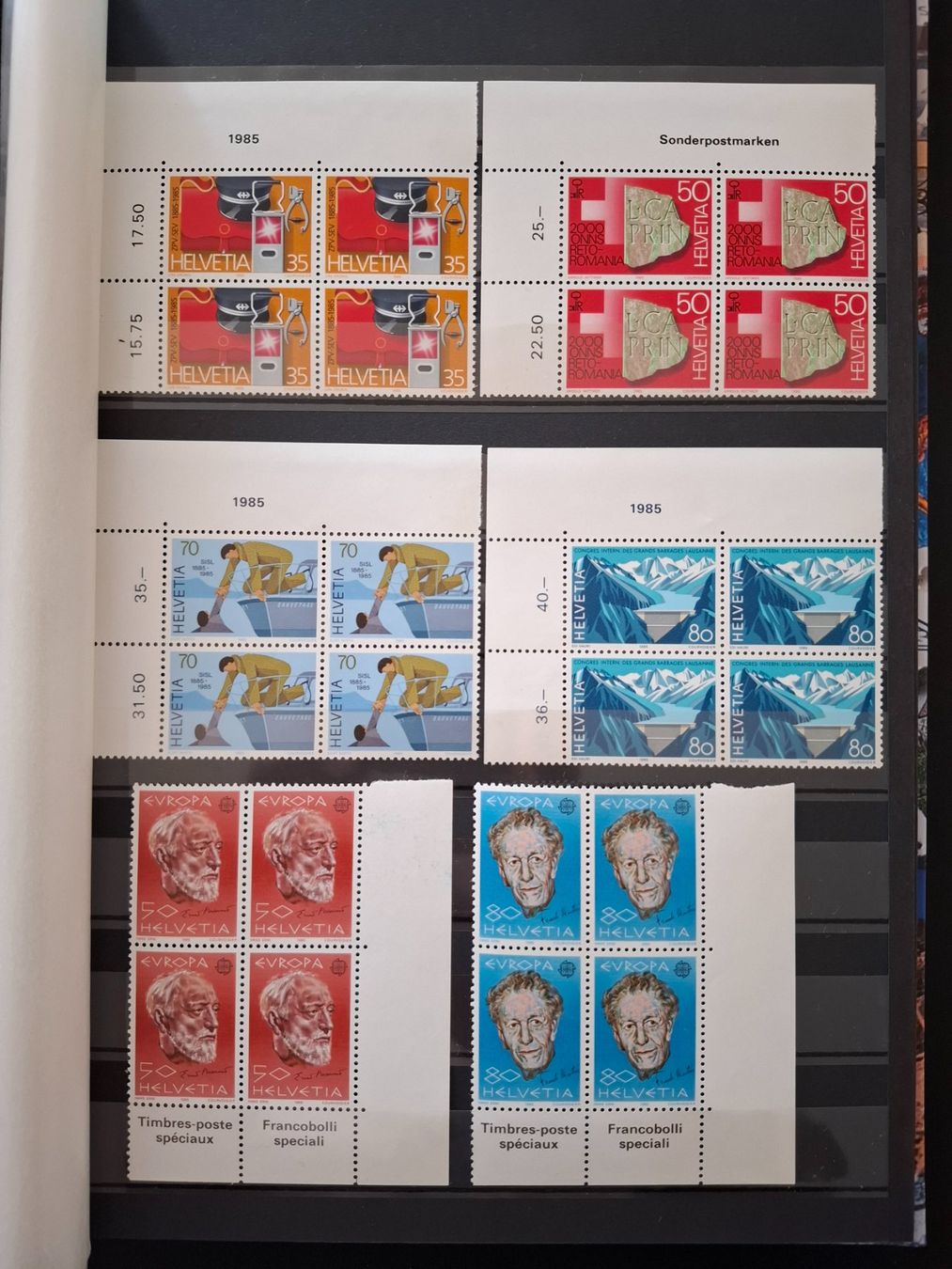 Tous les timbres: Schweiz Viererblöcke. Postfrisch. – D'occasion à Schaffhausen par R_Muzh 2