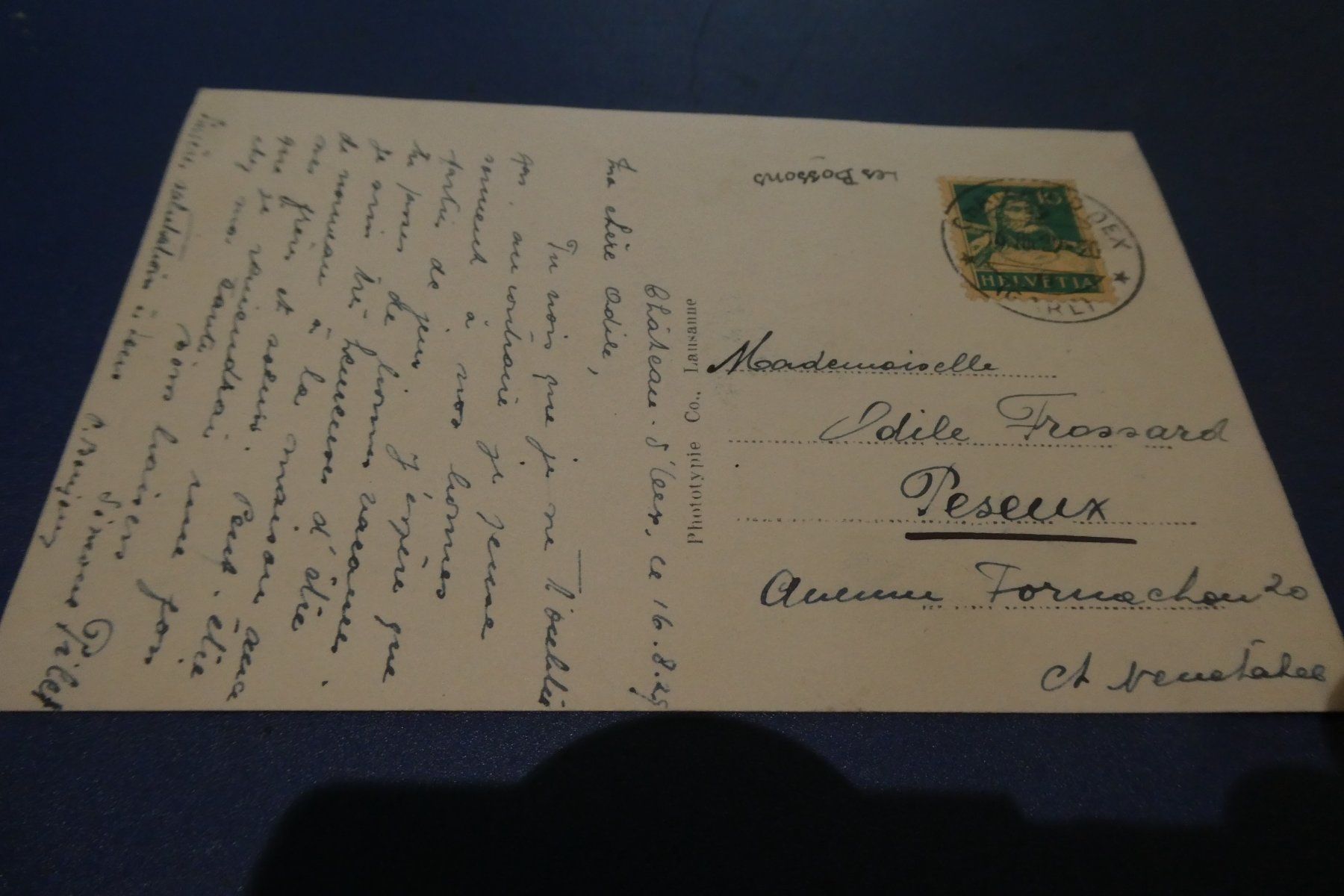 Cartoline postali: Château-d'oex  Vaches Les Bossons – Usato da Fontaines NE venduto da monloisir 1