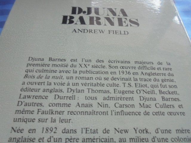 Libri: Djuna Barnes: Biographie – Usato da Hinwil venduto da Glasperlen 2