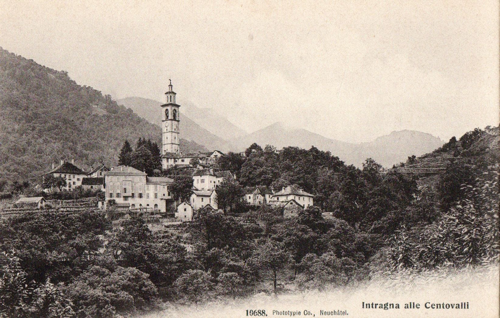 Cartoline postali: Intragna (4 cartoline) – Usato da Melano venduto da pisonsdro 2