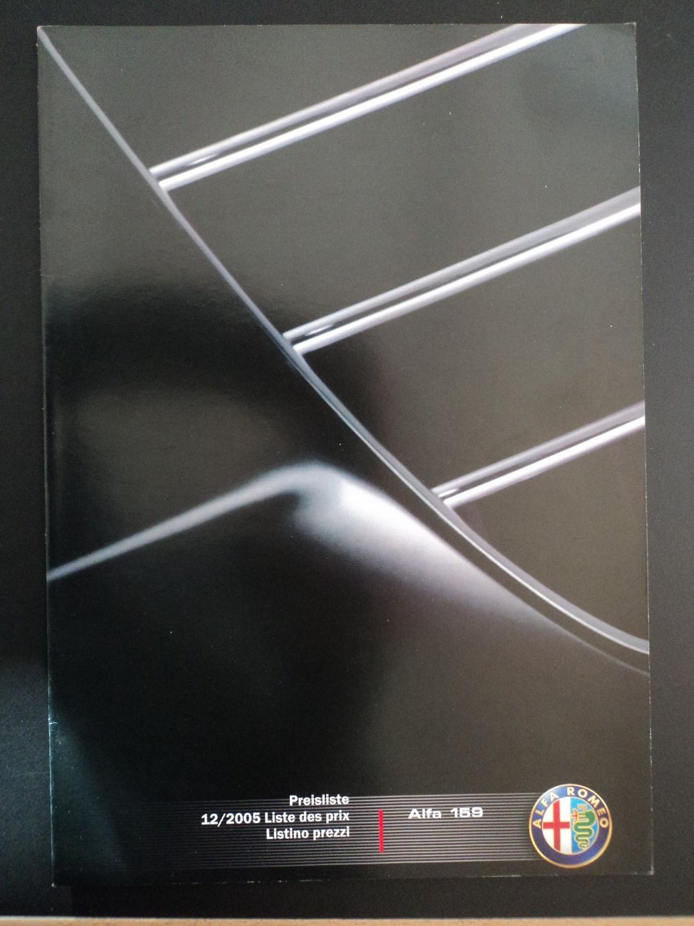 Alfa Romeo Documenti: Prospekt Preisliste Alfa Romeo 159 2005 – Usato da Schwarzenburg venduto da modelCARama