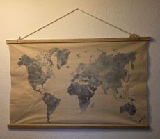 Weltkarte Wandbild, 130x80cm, Top!
