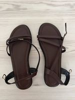 Braune Riemchensandalen Gr. 38/39