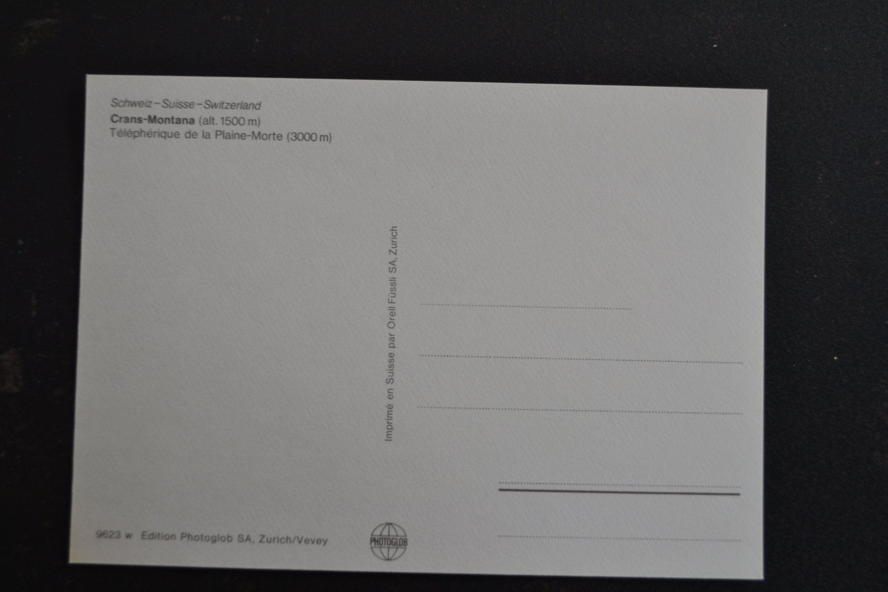 Cartes postales: AK Plaine - Morte Bahn – D'occasion à Beinwil am See par kajak55 1