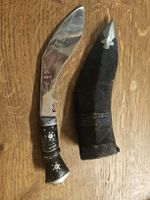 Kukri-Messer mit Lederscheide, Vintage Sammlerstück (i2)