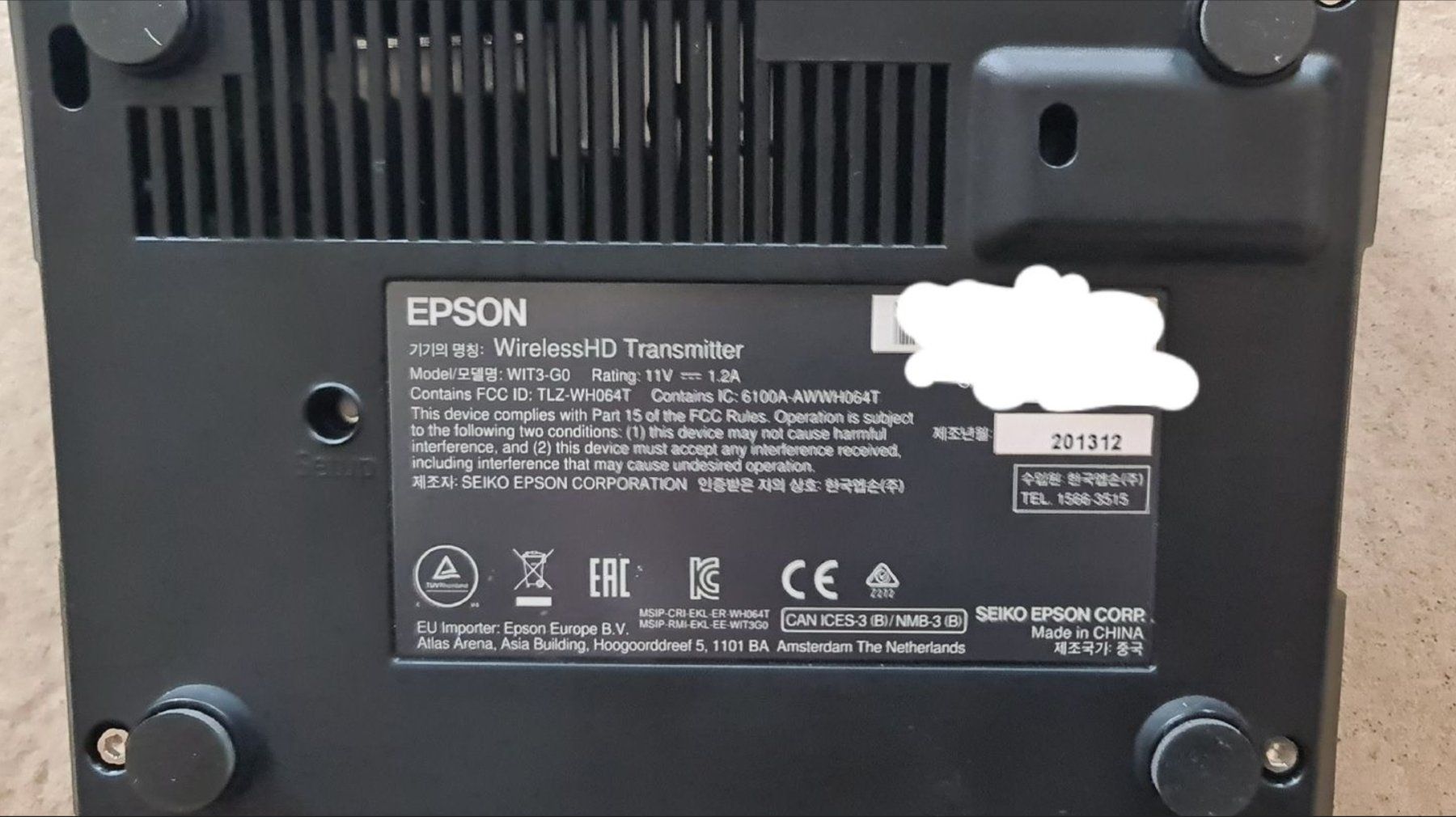 Epson Home Cinema: Wireless HD Transmitter Epson WIT3-G0 – Usato da Bremgarten AG venduto da mamina54 2