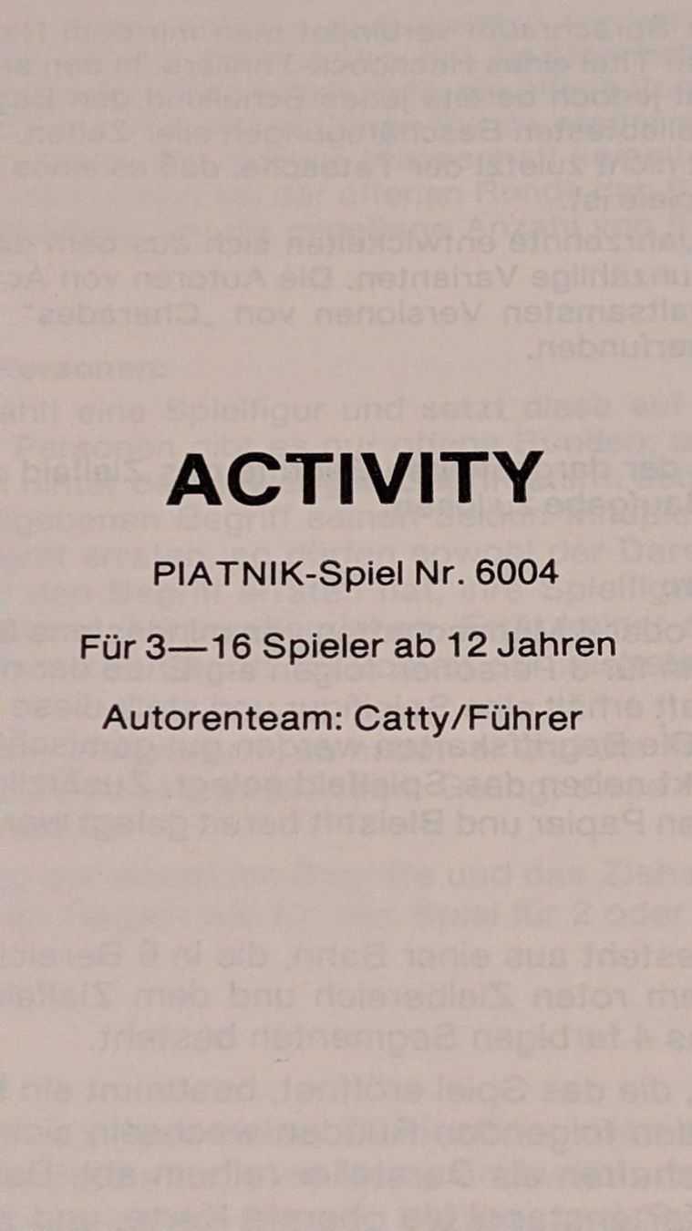 Giochi: Activity Original Piatnik 6004 - 1990 + UNO Spiel – Nuovo (secondo la descrizione) da Killwangen venduto da sockenmeister 1