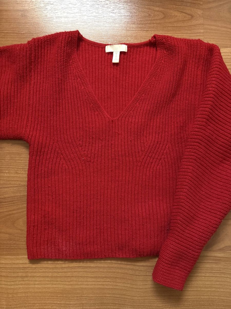 H&M Maglioni & Felpe: H&M Strickpullover Rot V-neck – Usato da Minusio venduto da giiaadaaa 2