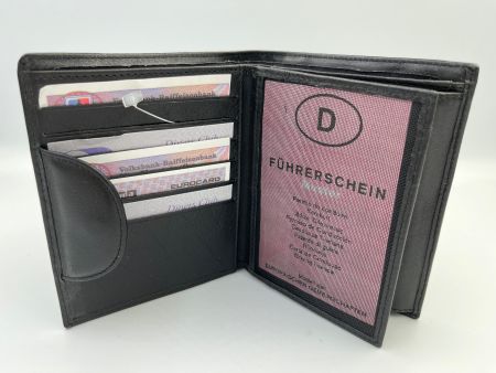 Portemonnaie aus echtem Leder, Top Zustand, Schwarz NP:59.-