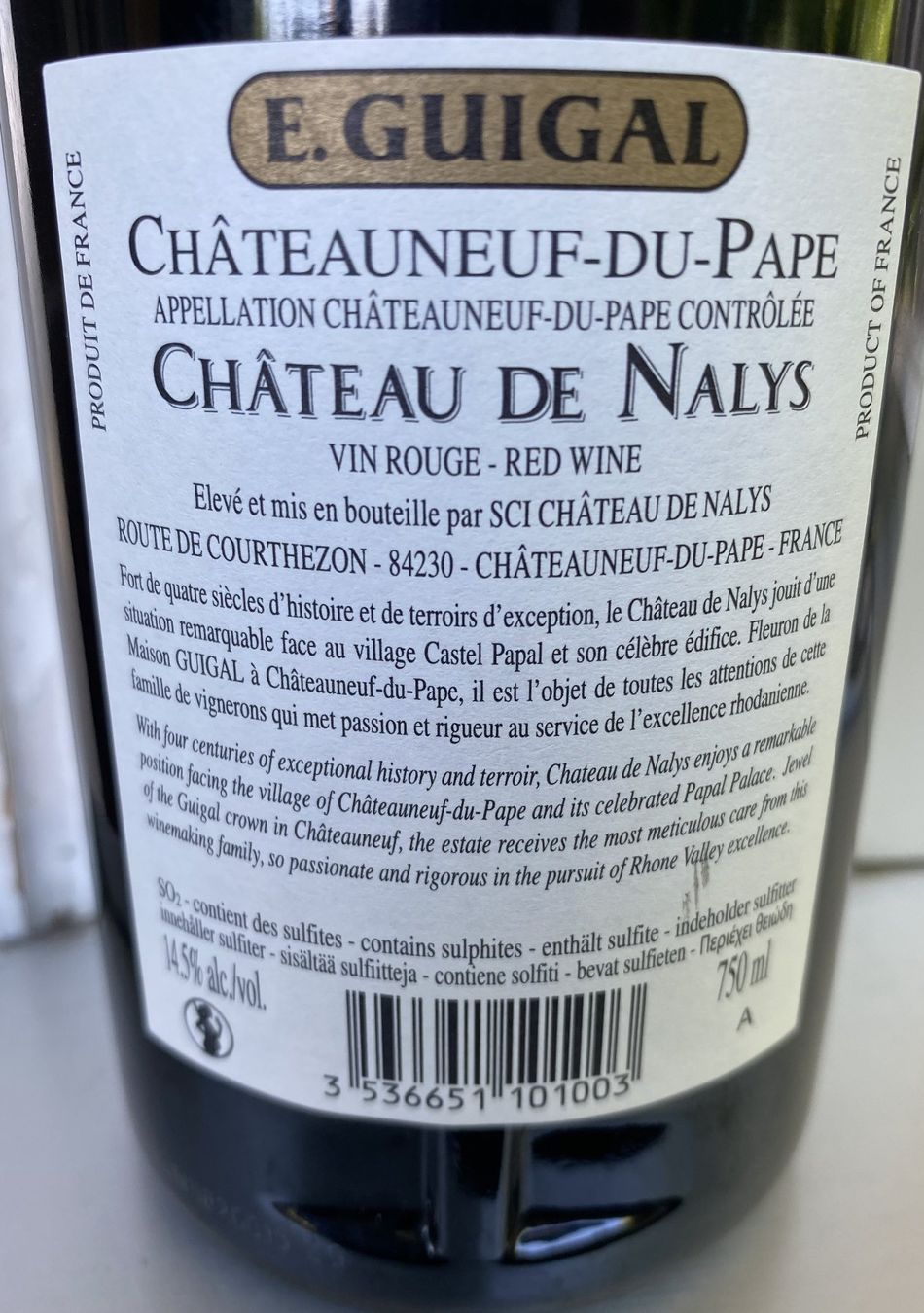 Vino: Chateau de Nalys Chateauneuf-du-Pape E.Guigal 2016 – Nuovo (secondo la descrizione) da Cully venduto da Forninho 2