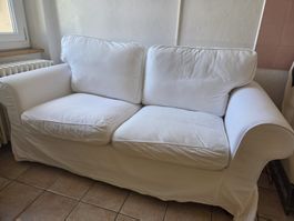 Canapé 2 places IKEA Ektorp blanc, d'occasion, 179 cm