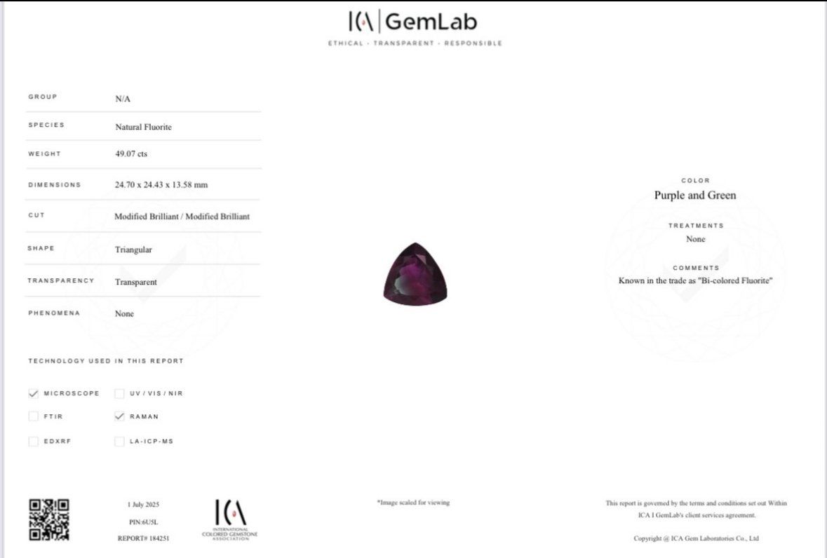Pietre preziose: Flourit I 49.07 ct. I ICA GemLab – Nuovo (secondo la descrizione) da Zürich venduto da benji25 5