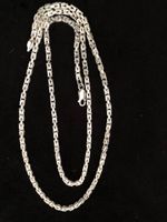 Sterling Silber 925 Königskette Halskette (3mm x 65cm)