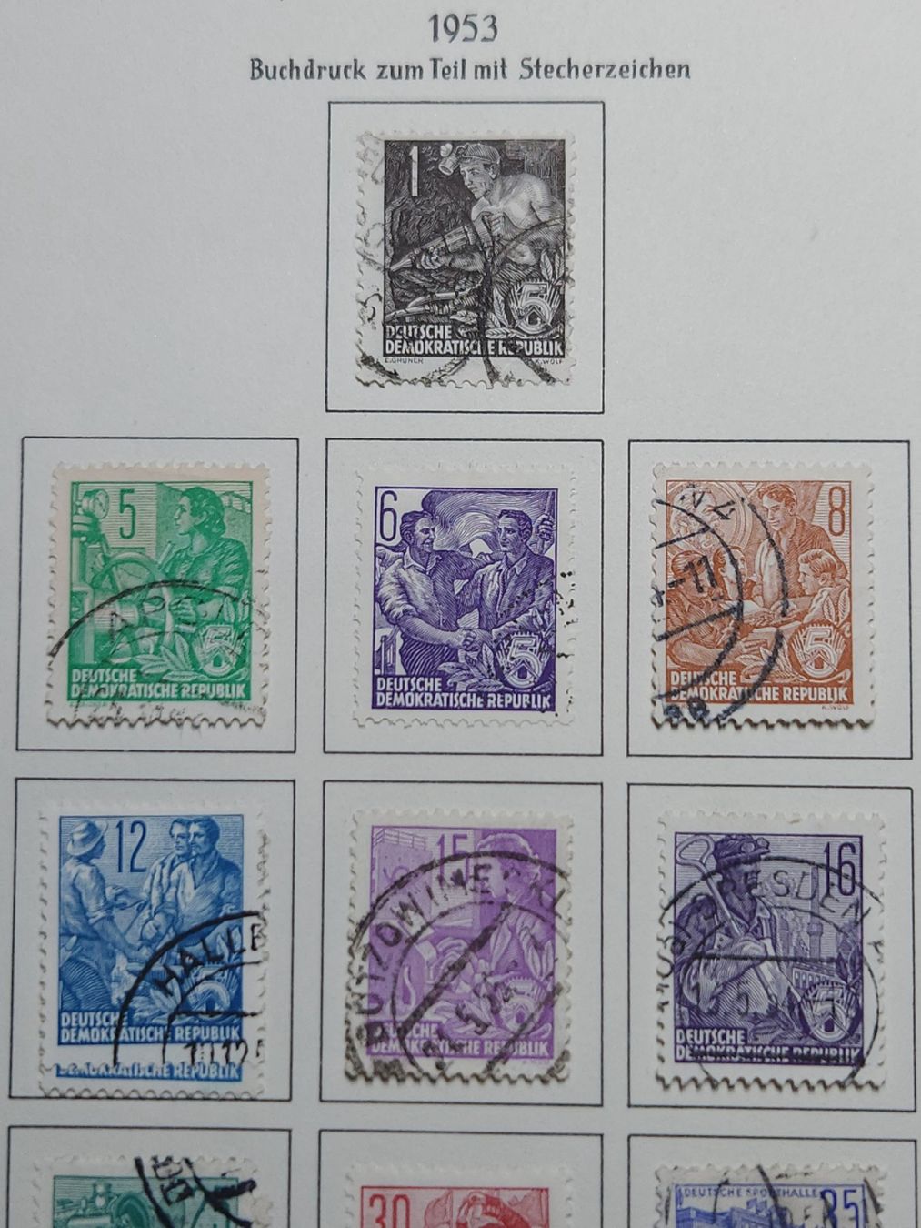 Tutti i francobolli: DDR Nr.405 x-422 x  gestempelt – Usato da Kriens venduto da Nidfeld45 1