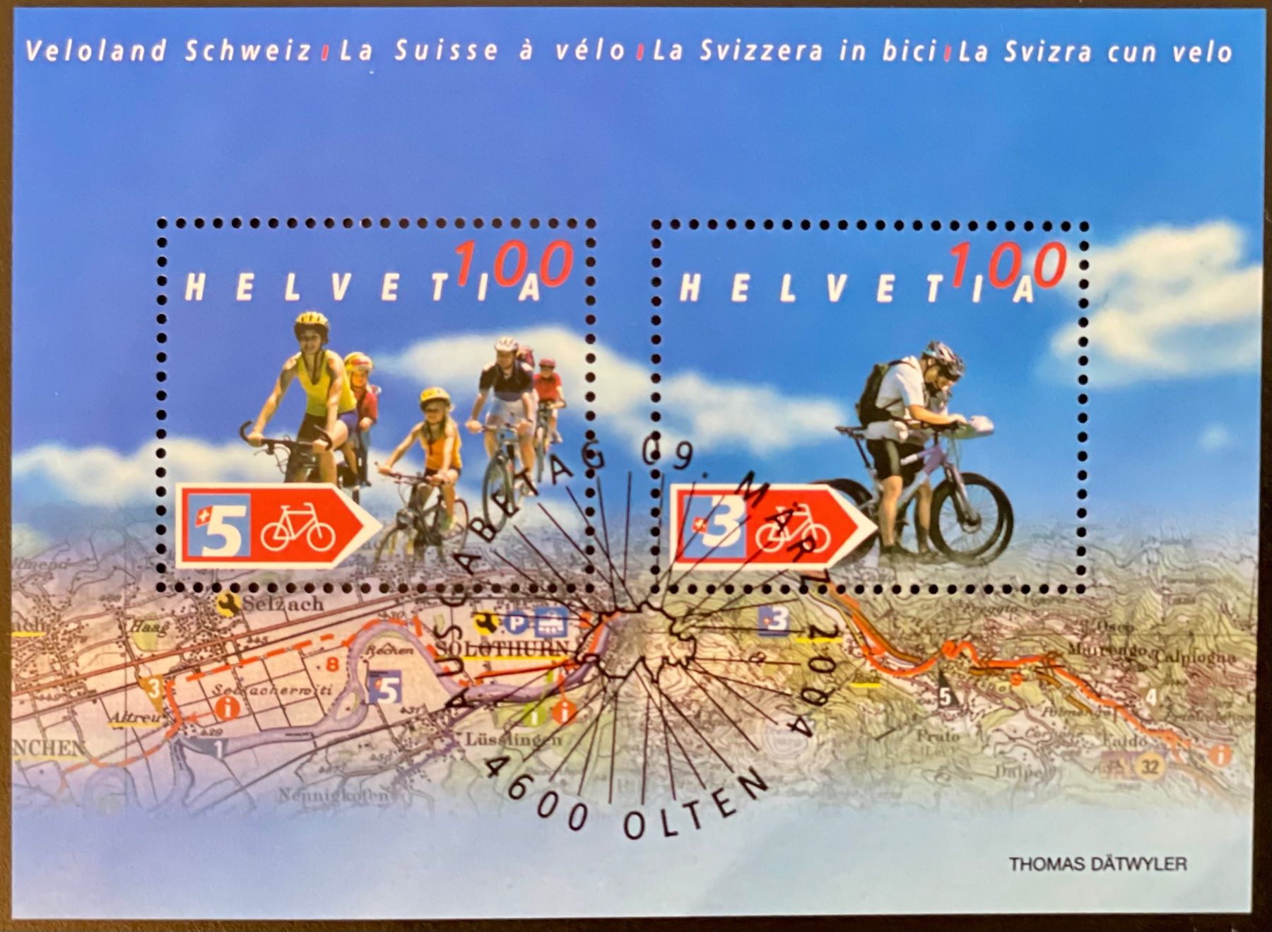 Tutti i francobolli: Sonderblock Veloland Schweiz – Nuovo (secondo la descrizione) da Bern venduto da schm1969