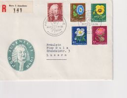 R - PJ FDC 1958 nach Luzern.