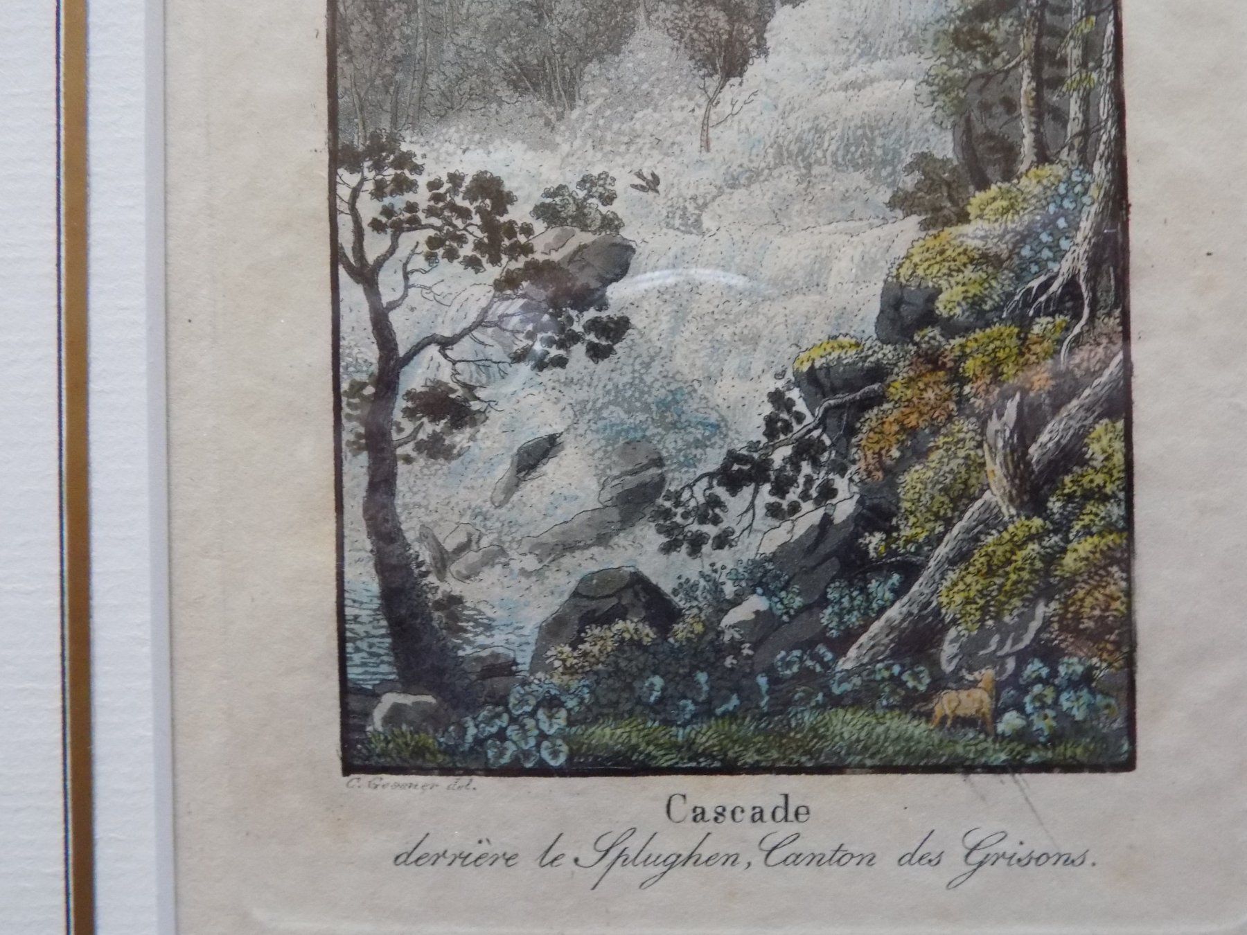 Incisioni: Splügen Wasserfall selten – Usato da Risch venduto da Rischli15 6