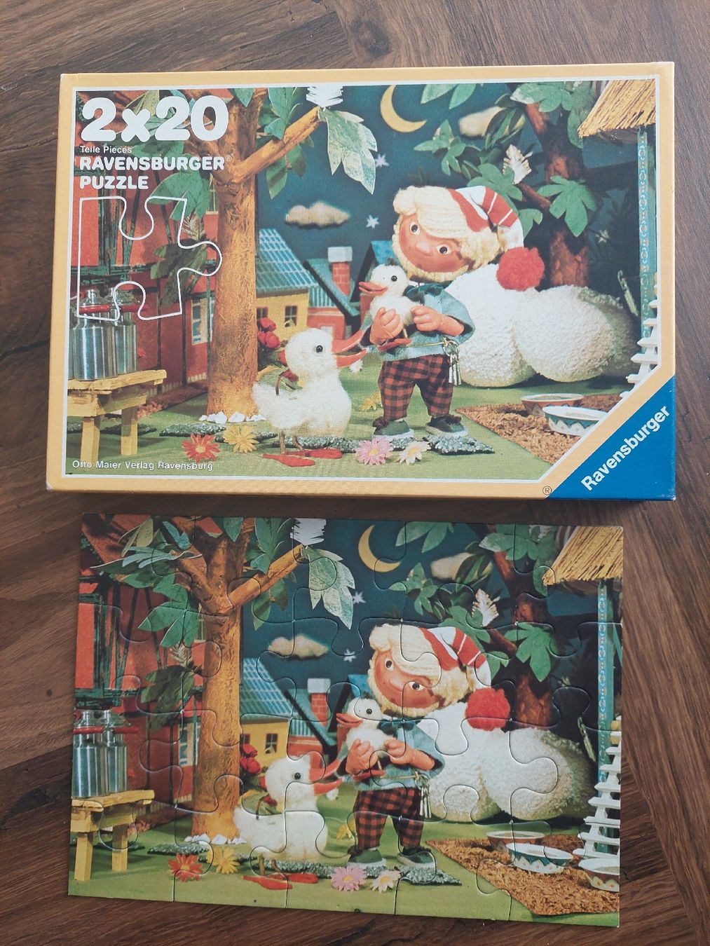 Ravensburger Puzzle: West Sandmännchen Puzzle, 2 x 20 Teile – Usato da Embrach venduto da pz78