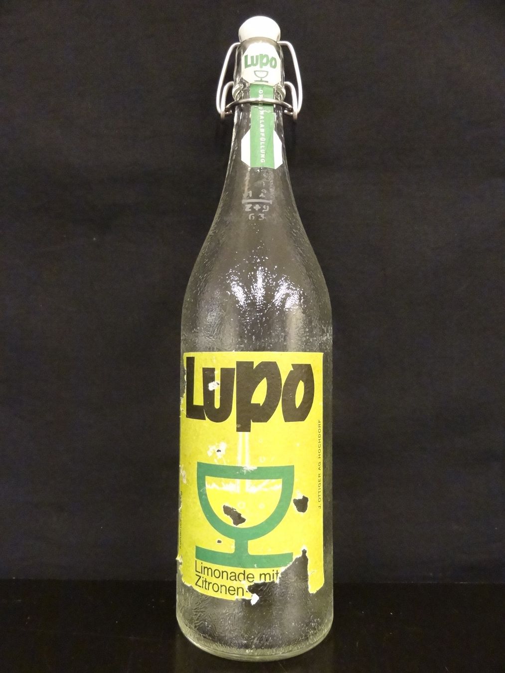 Verres, cruches & bouteilles: alte Flasche LUPO LIMONADE 1963 – D'occasion à Kerzers par Flaschenposten