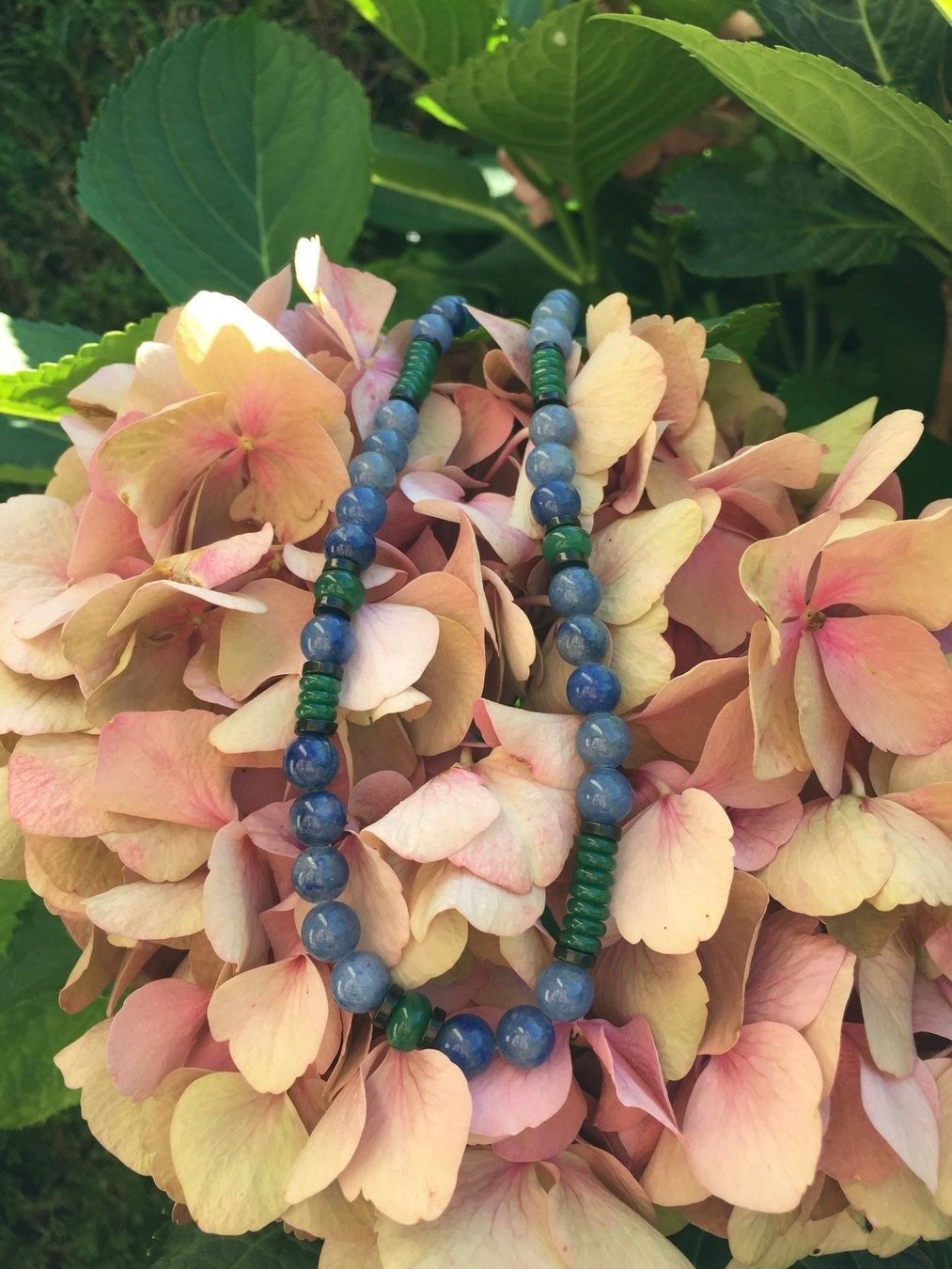 Catenine: Blaue Quarz Kette mit Jade – Nuovo e nell'imballaggio originale da Luzern venduto da Pegasus003 1