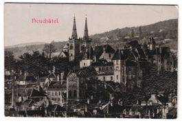 Relief-AK Neuchâtel, Ansicht vom Schlos
